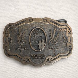 North Dakota Stark County Centennial 1883–1983 Limited Edition Belt Buckle VTG